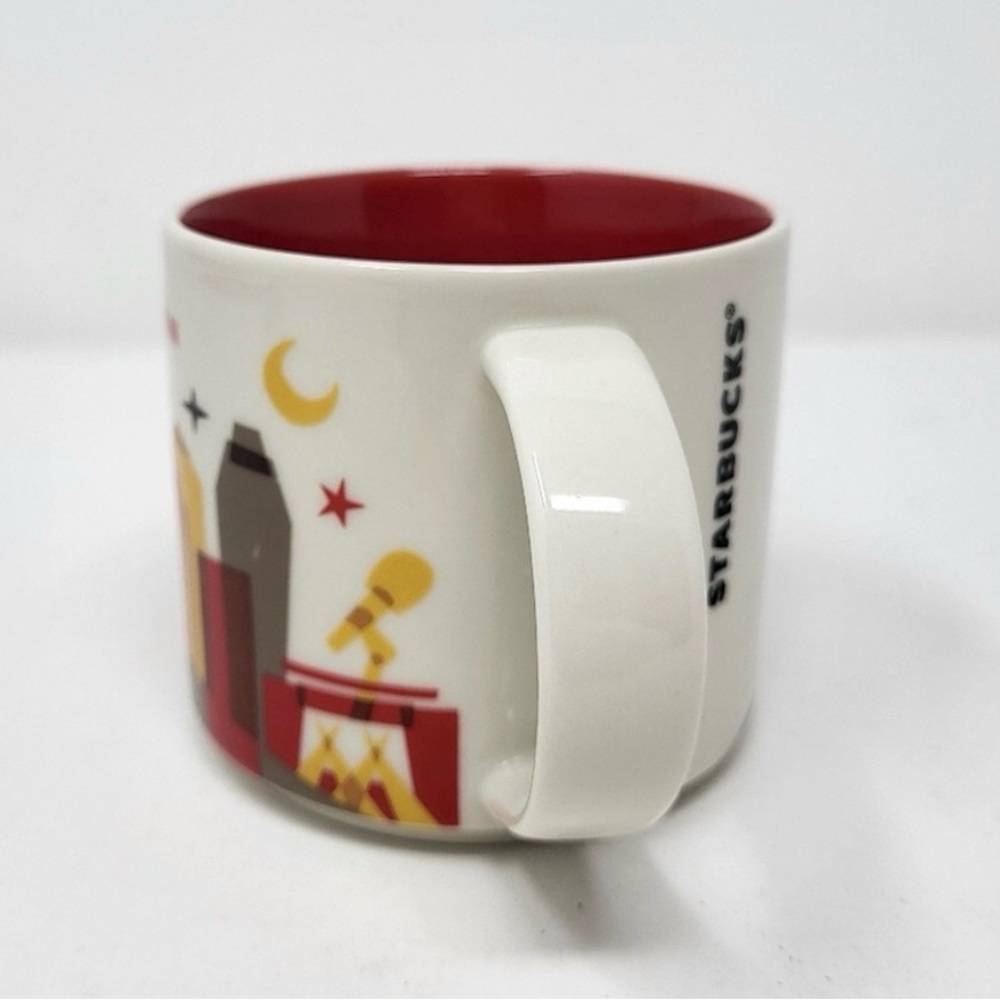 Starbucks Austin Ceramic Mug - Red Interior and Multi-Color Skyline Design - Picture 4 of 5